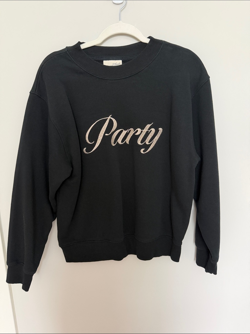 Universal Thread Black "Party" Graphic Sweatshirt - Women, medium